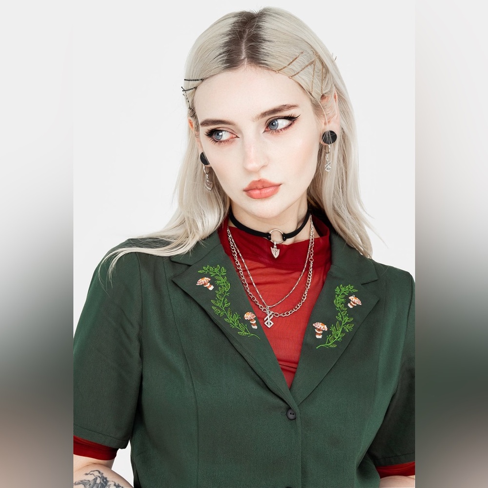Disturbia Fable Button Up Mini Shirt Dress US 8 / UK 12 - Picture 8 of 11